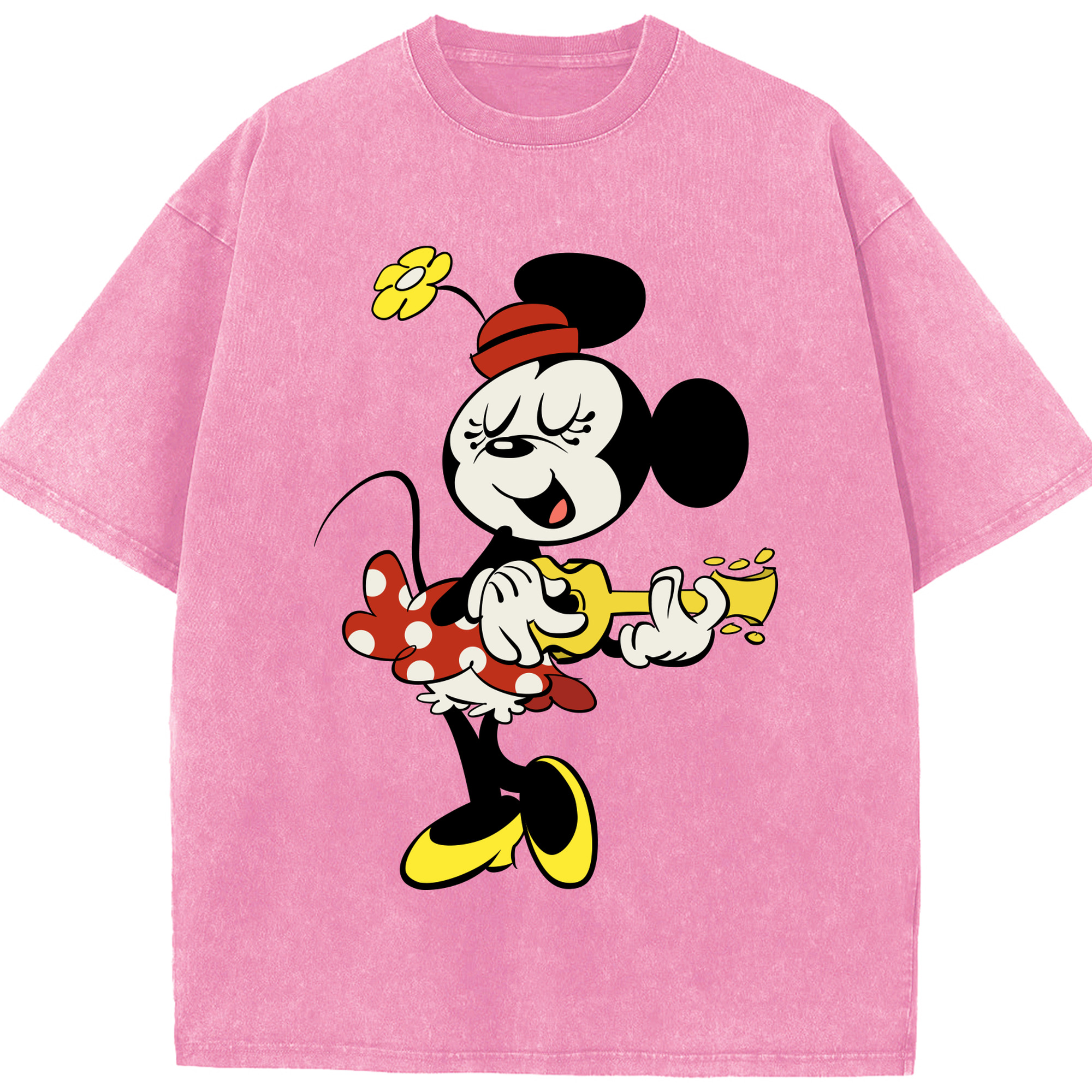 （画像用） ミッキーマウス Mickey Mouse 綿100% ヴィンテージ風 半袖Tシャツ（フロントプリント）